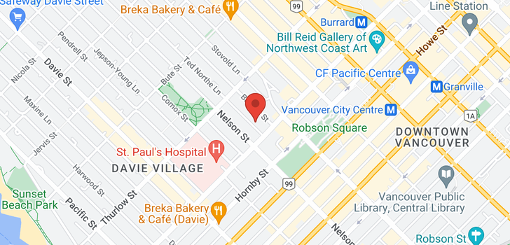 map of 1703 1028 BARCLAY STREET